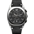 Armand Nicolet Men's Chronograph Watch J09-3 Black Leather Black