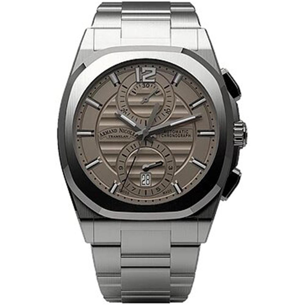 Armand Nicolet Men's Chronograph Watch J09-3 Stainless Steel Grey
