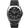 Armand Nicolet Men's GMT Watch J09-3 Black Leather