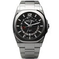 Armand Nicolet Men's GMT Watch J09-3 Black Stainless Steel
