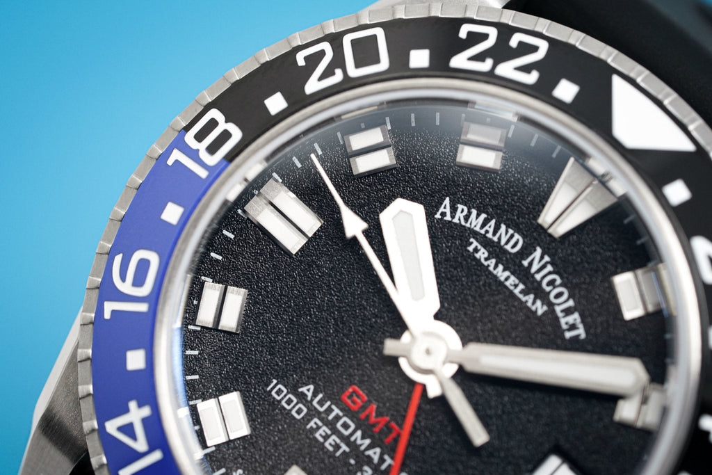 Armand Nicolet JS9-41 GMT Black 41MM Stainless Steel