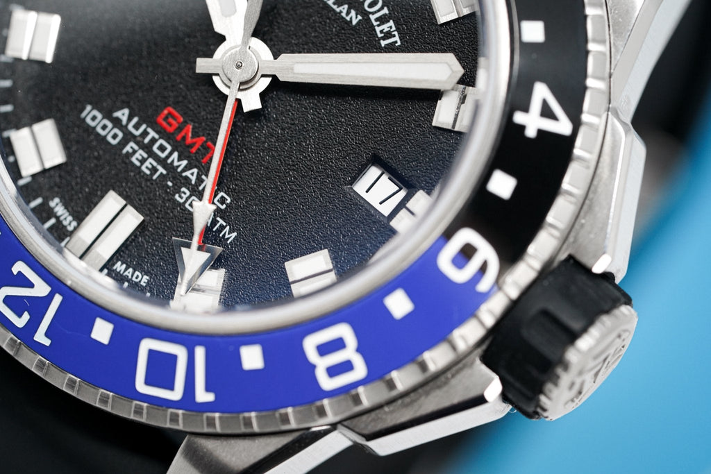 Armand Nicolet JS9-41 GMT Black 41MM Stainless Steel