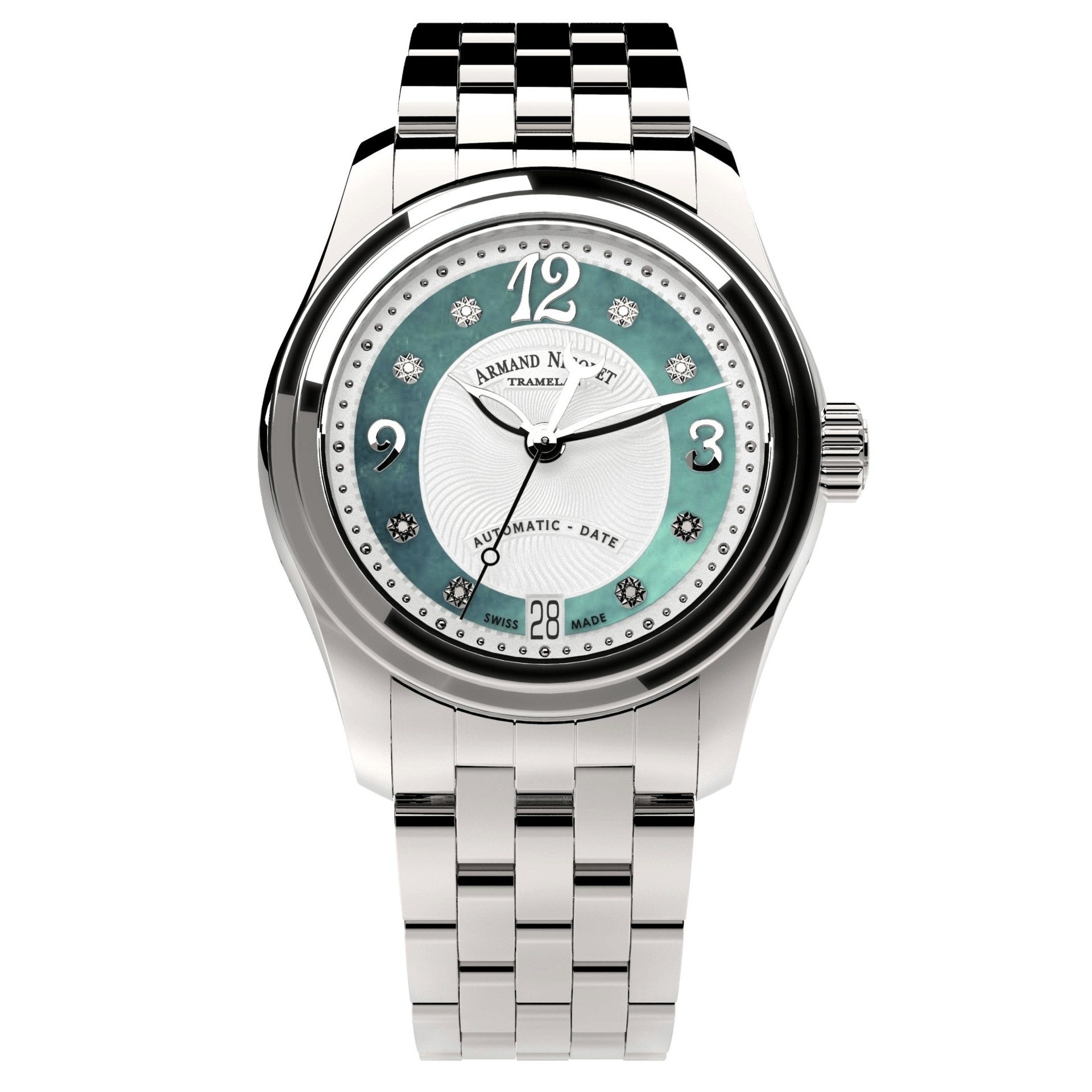 Armand Nicolet Ladies Watch M03-3 Stainless Steel Green