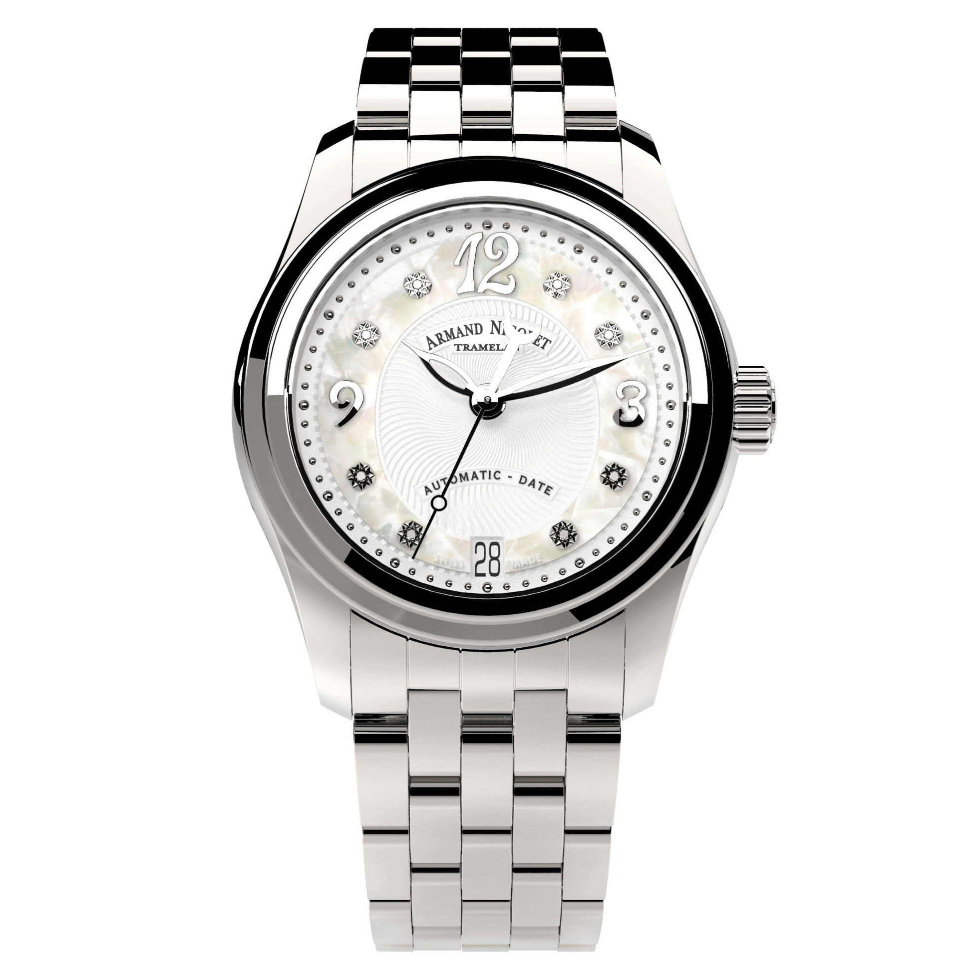 Armand Nicolet Ladies Watch M03-3 Stainless Steel White