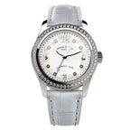 Armand Nicolet Ladies Watch M03-3 White Leather Diamond