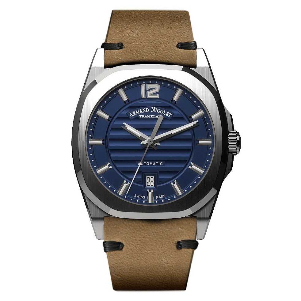 Armand Nicolet Men's Watch J09-3 Blue Leather