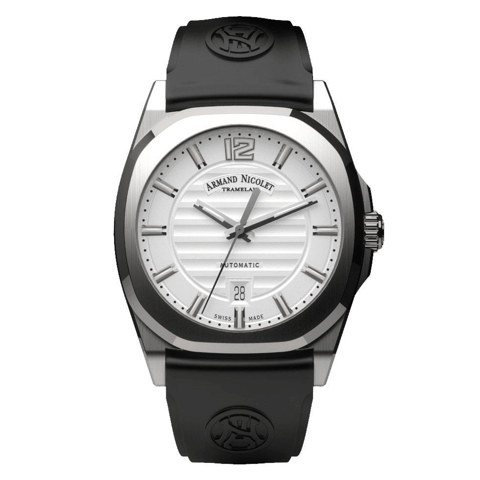 Armand Nicolet Men's Watch J09-3 Silver Rubber