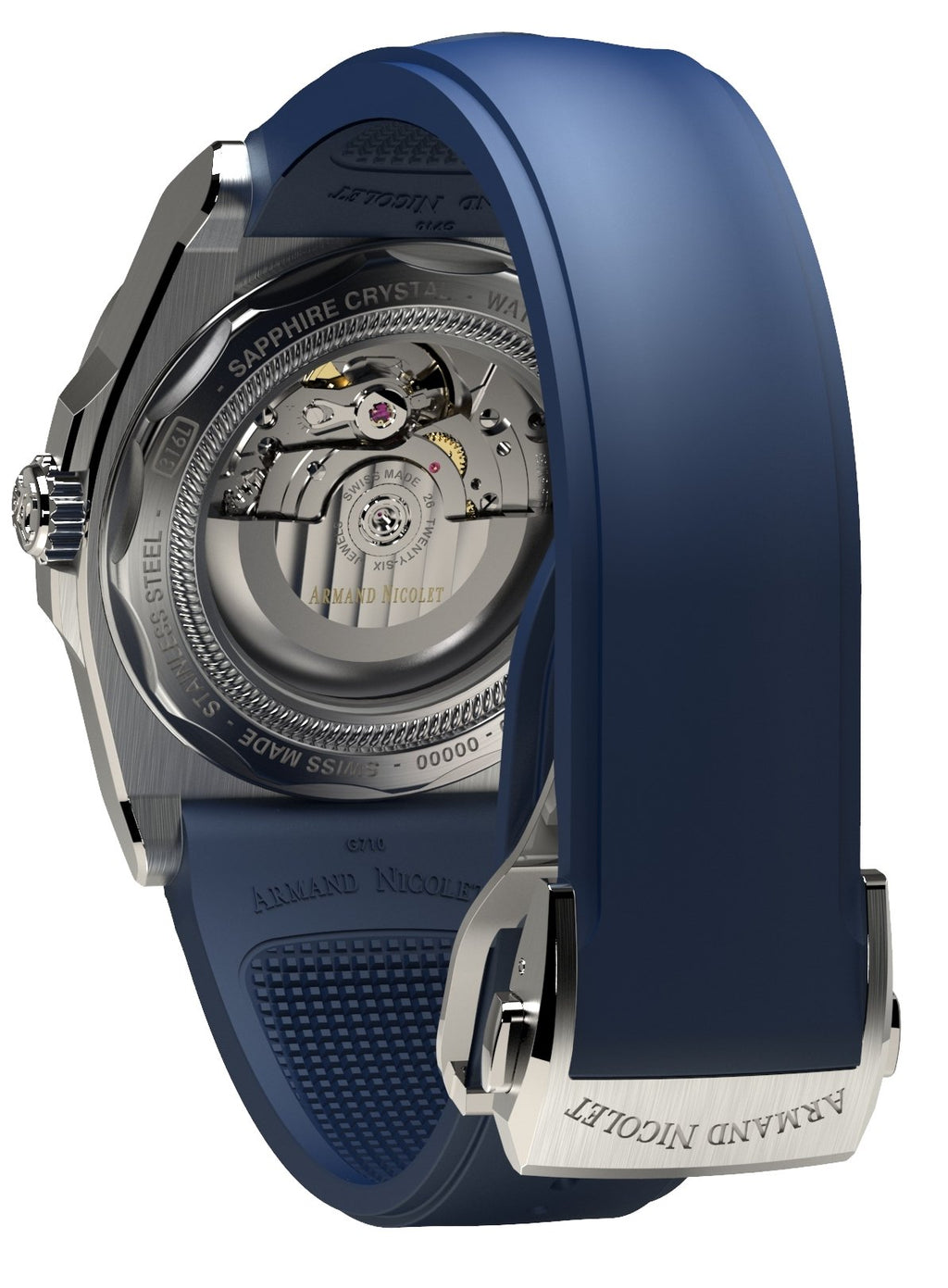 Armand Nicolet Men's Watch J09-3 Watch Blue Silicone