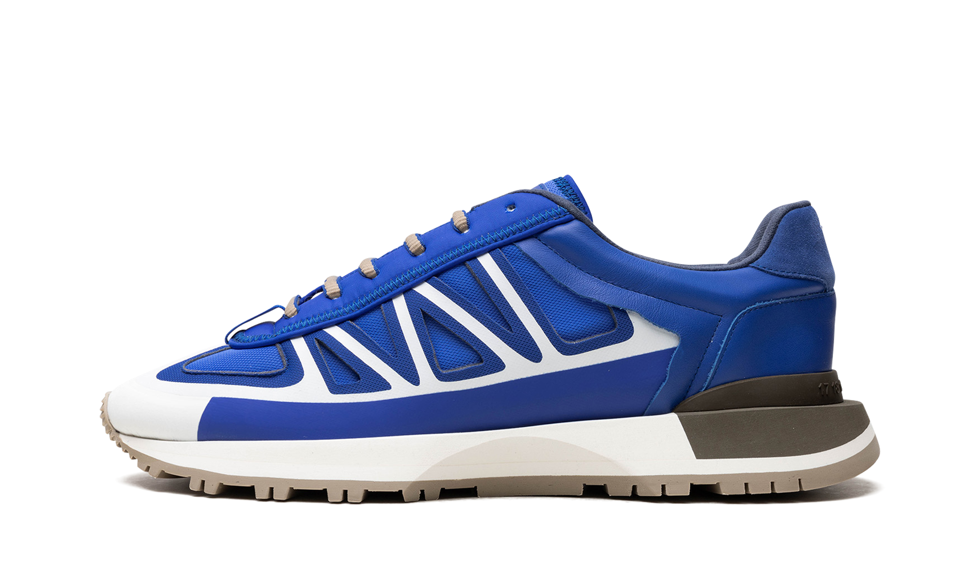 50 50 Low Top Sneaker „Blau / Weiß“