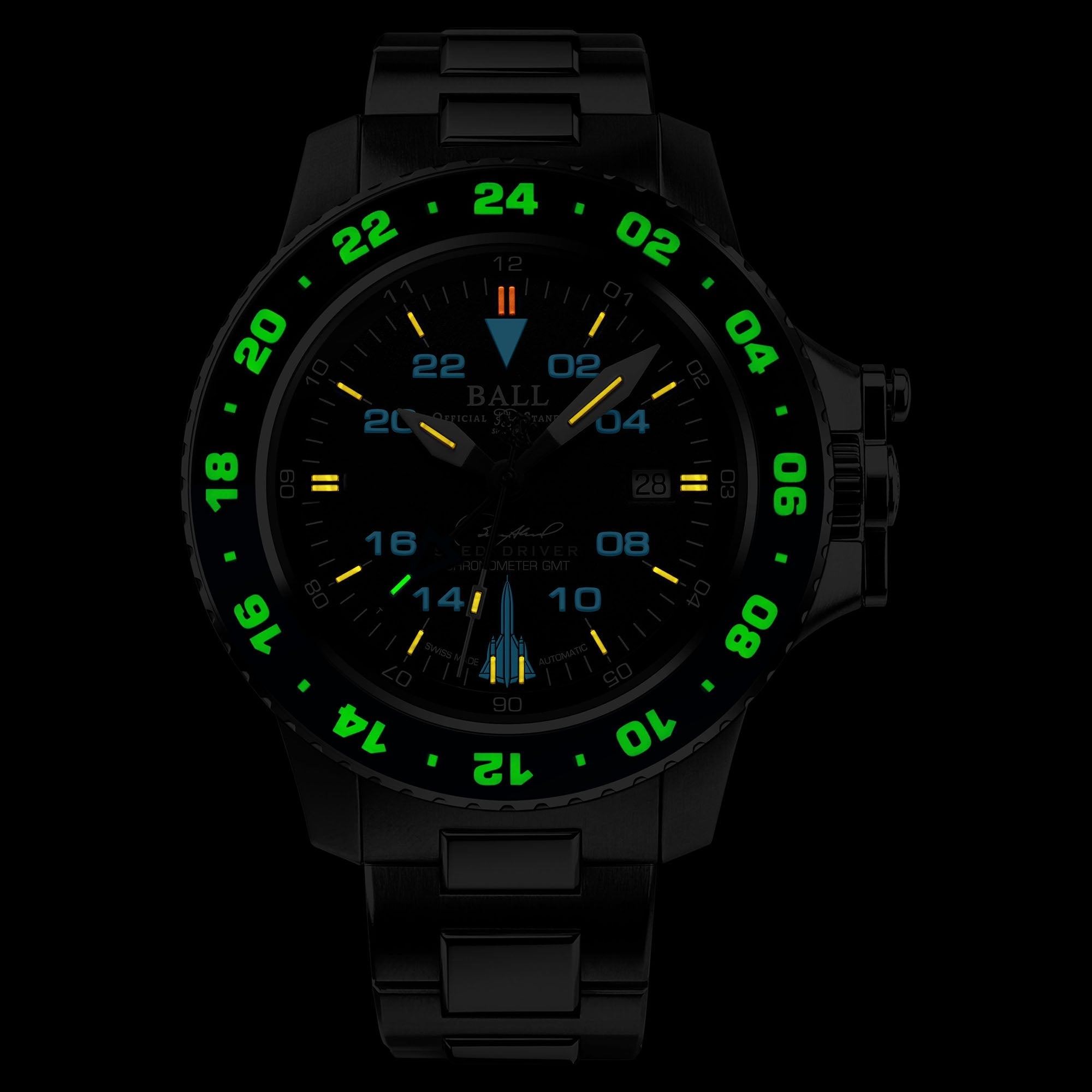 Ball Engineer Hydrocarbon AeroGMT Sled Driver Men's Black Watch