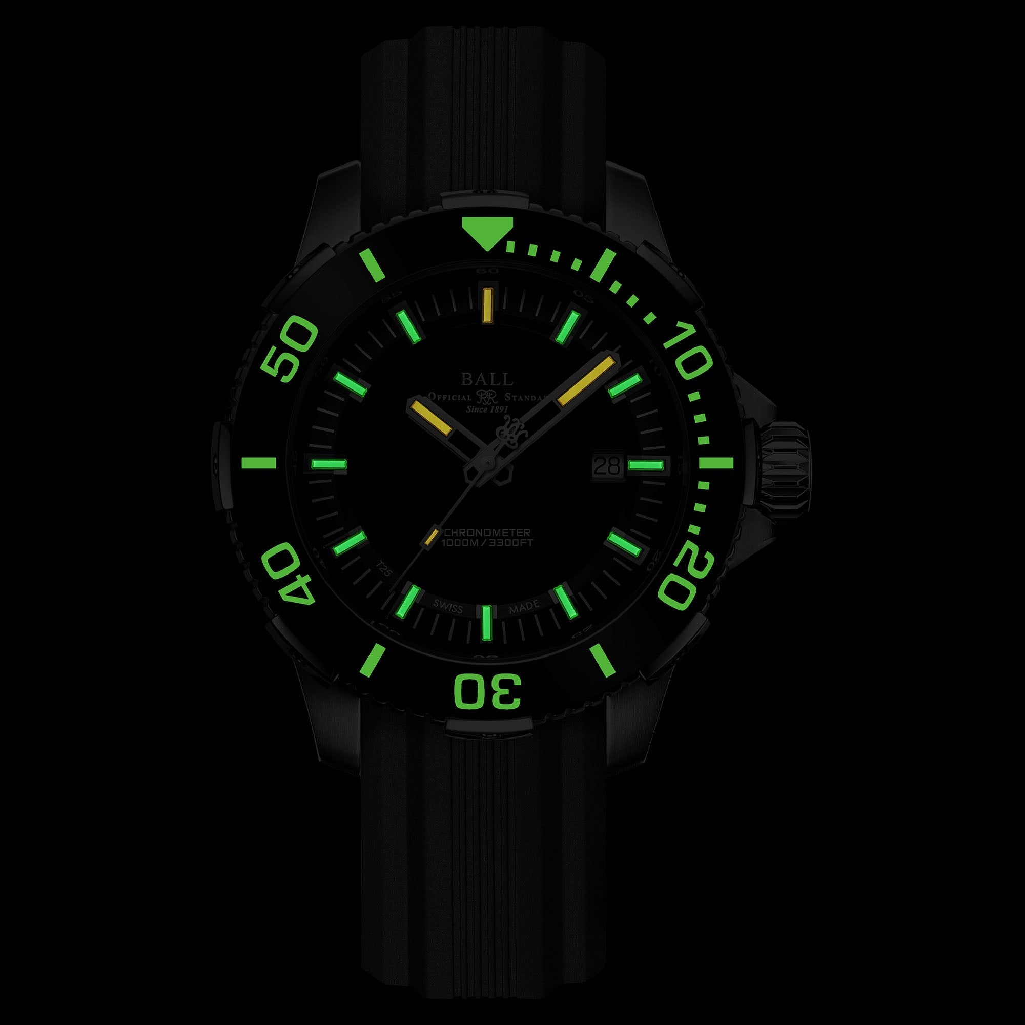 Ball Engineer Hydrocarbon DeepQUEST Ceramic Men's Black Watch