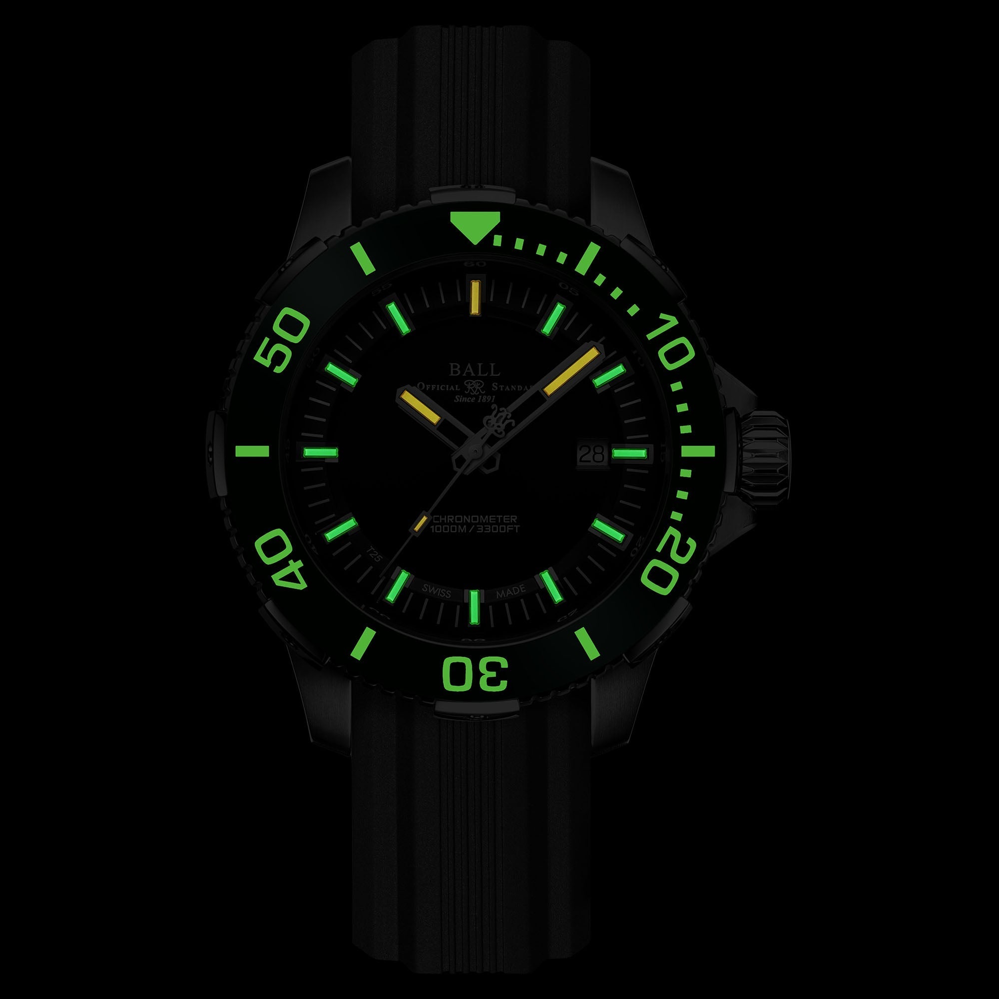 Ball Engineer Hydrocarbon DeepQUEST Ceramic Men's Black Watch