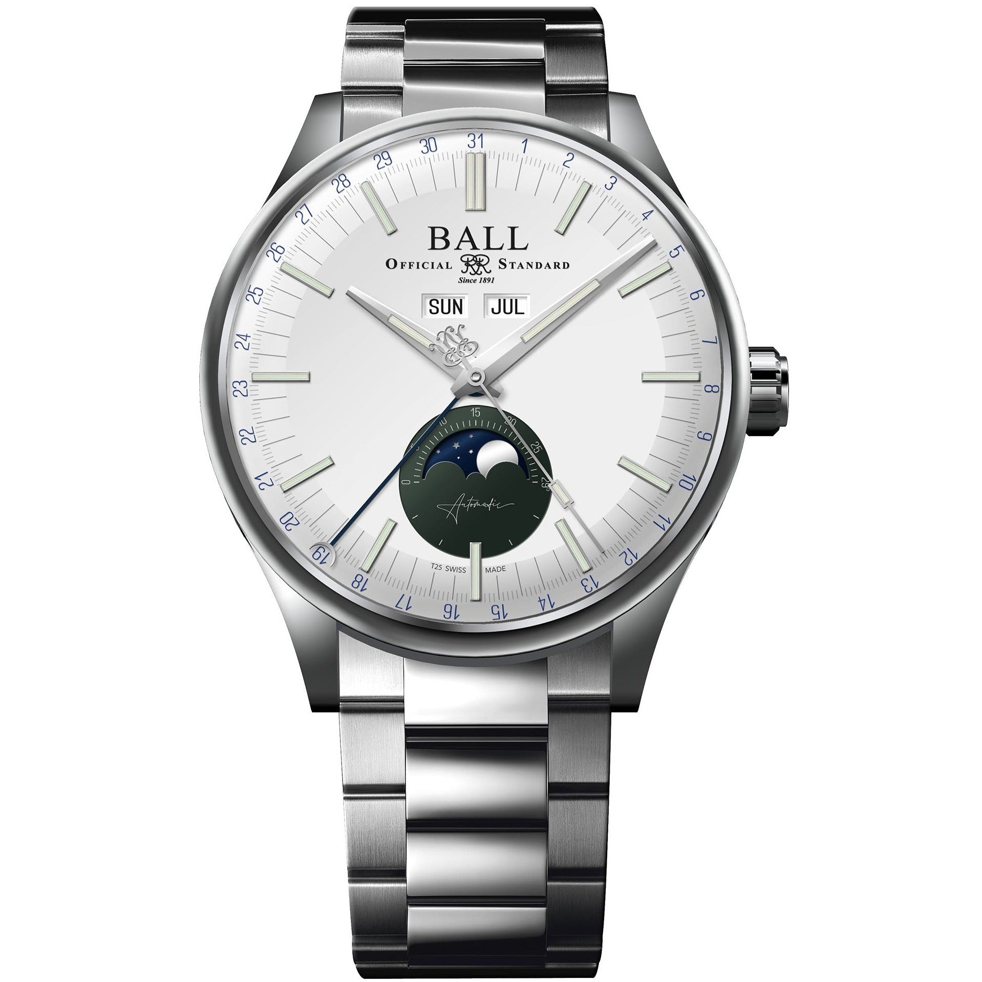 Ball Engineer II Moon Calendar Men's Green Watch