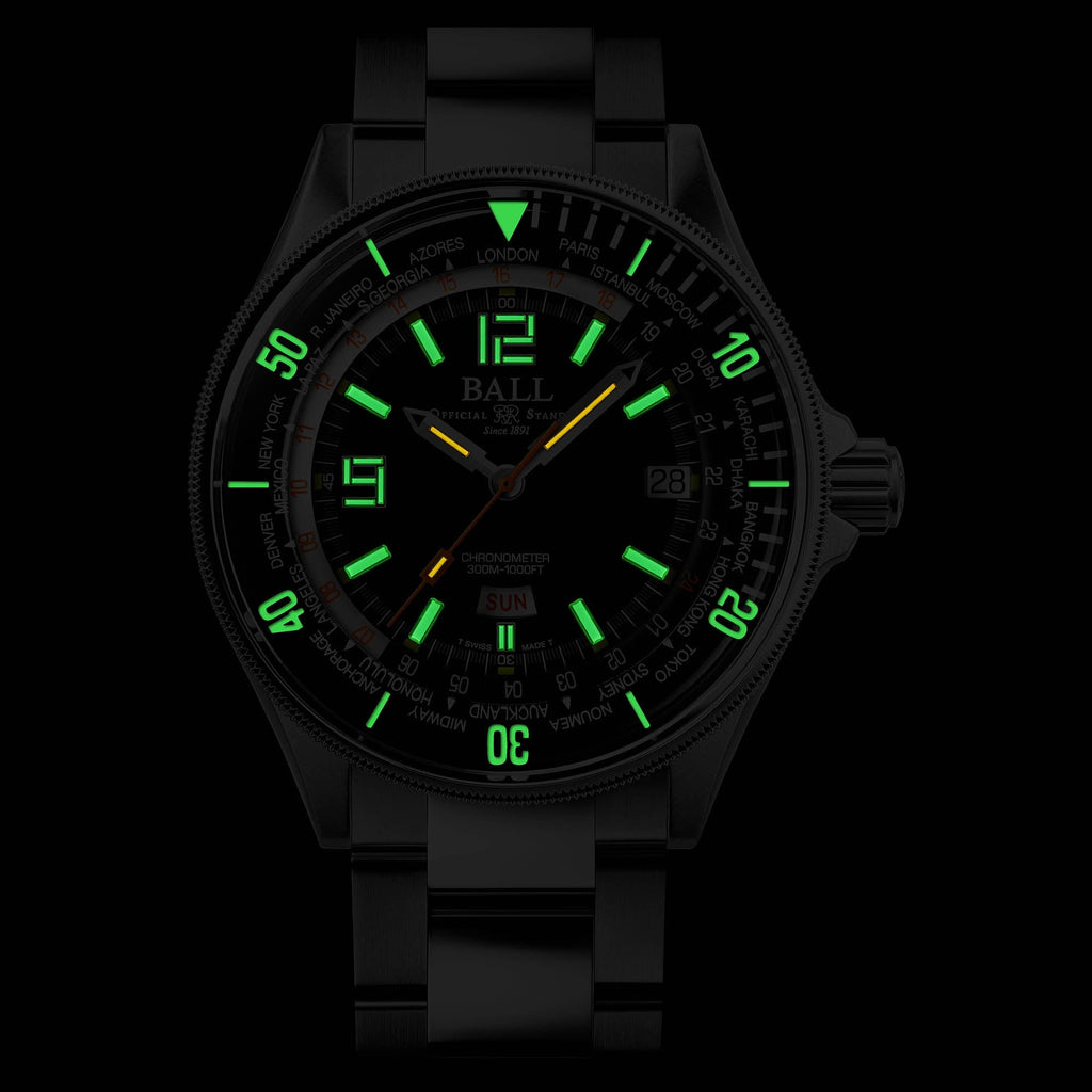 Ball Engineer Master II Diver Worldtime Men's Black Watch