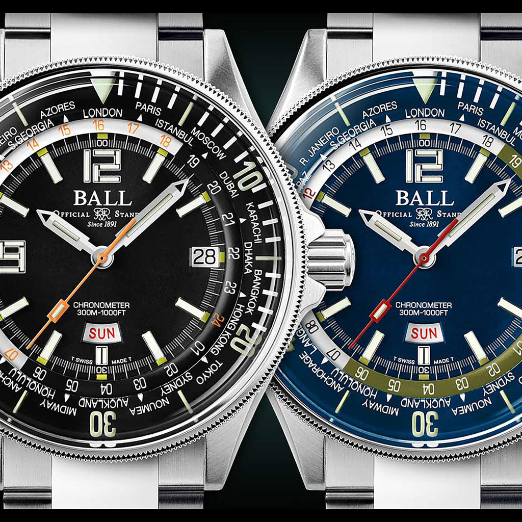 Ball Engineer Master II Diver Worldtime Men's Black Watch