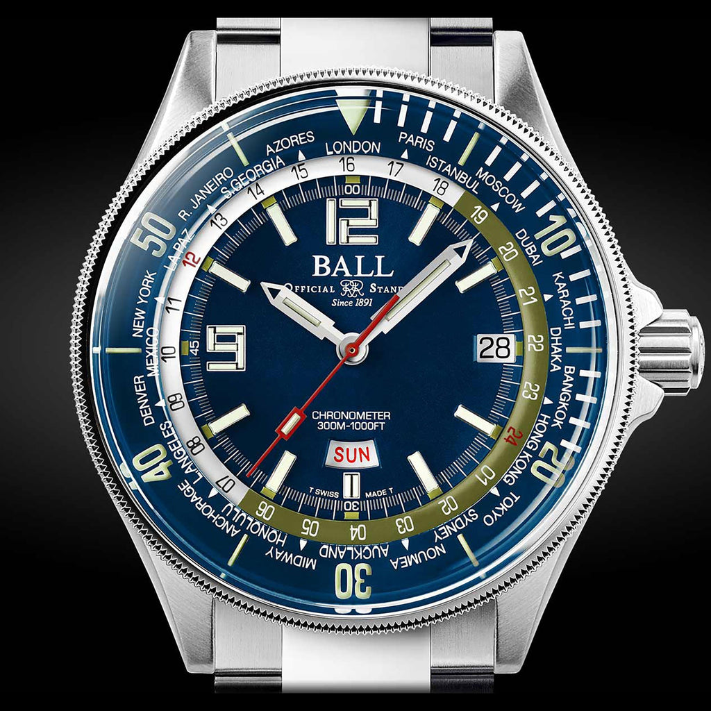 Ball Engineer Master II Diver Worldtime Men's Blue Watch