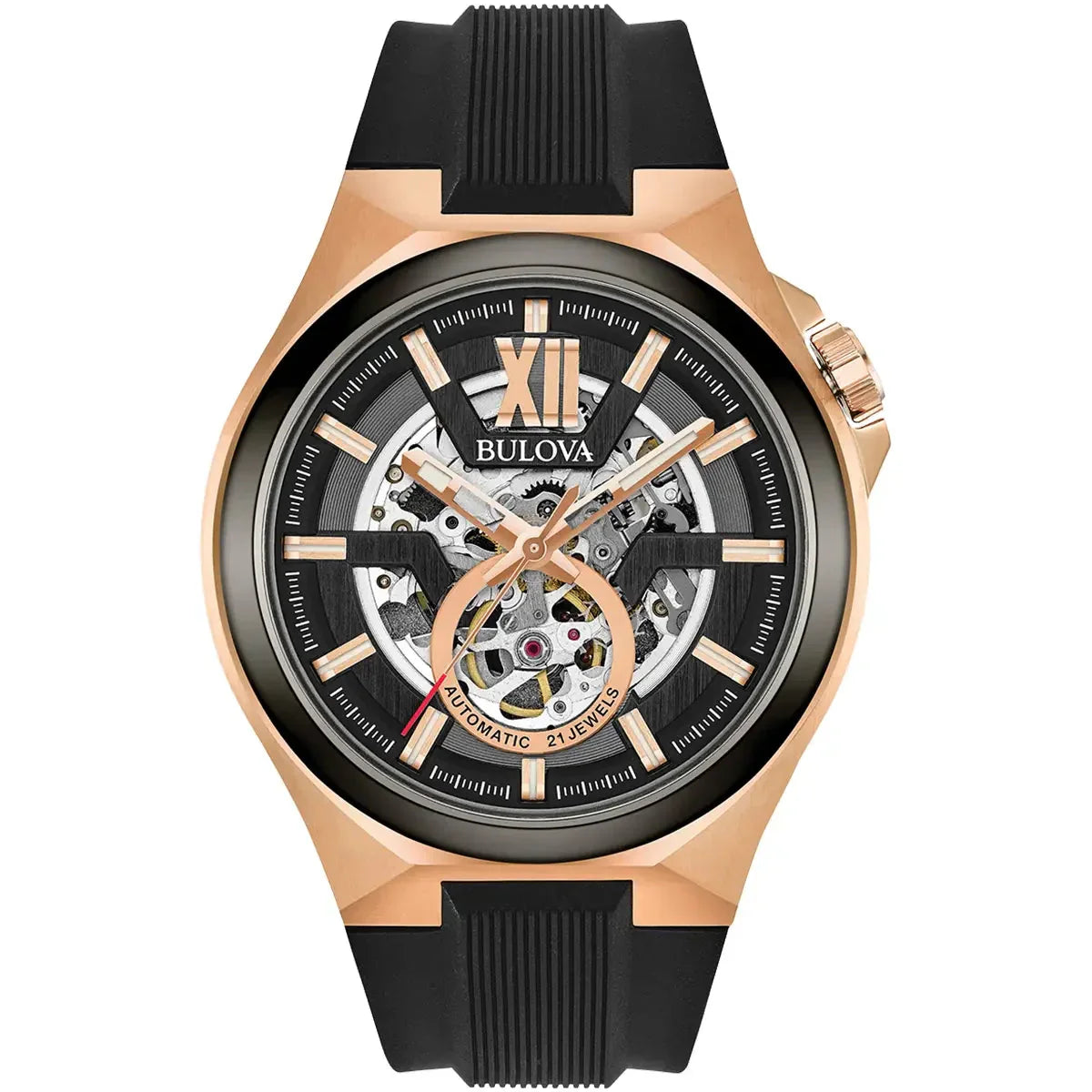 Bulova Maquina Auto Men's Rose Gold Watch