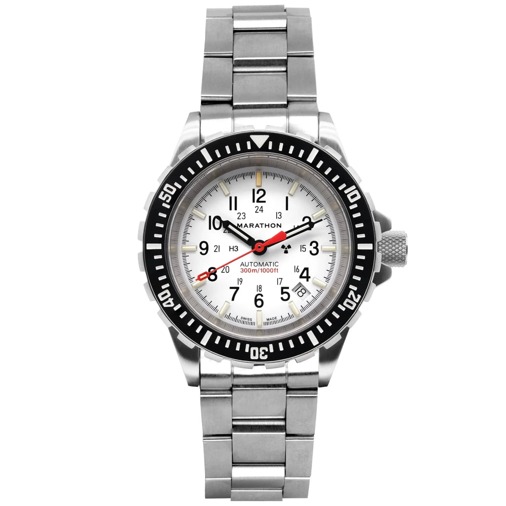 Marathon Arctic Edition Large Diver's Automatic (GSAR) - 41mm White Dial No Government Markings Stainless Steel WW194006BRACE-WD