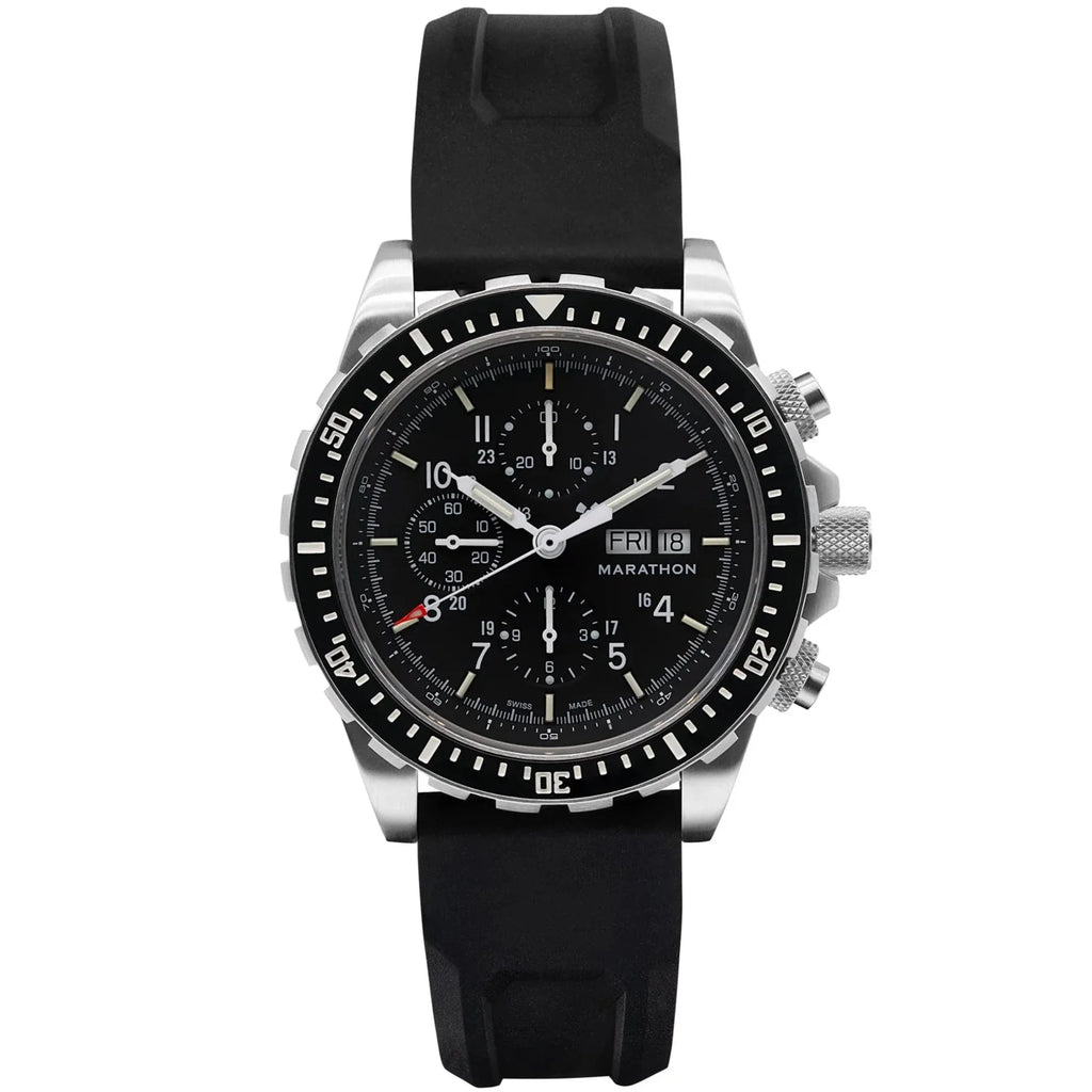 Marathon Jumbo Diver/Pilot's Automatic Chronograph (CSAR) - 46mm No Government Markings Stainless Steel WW194014