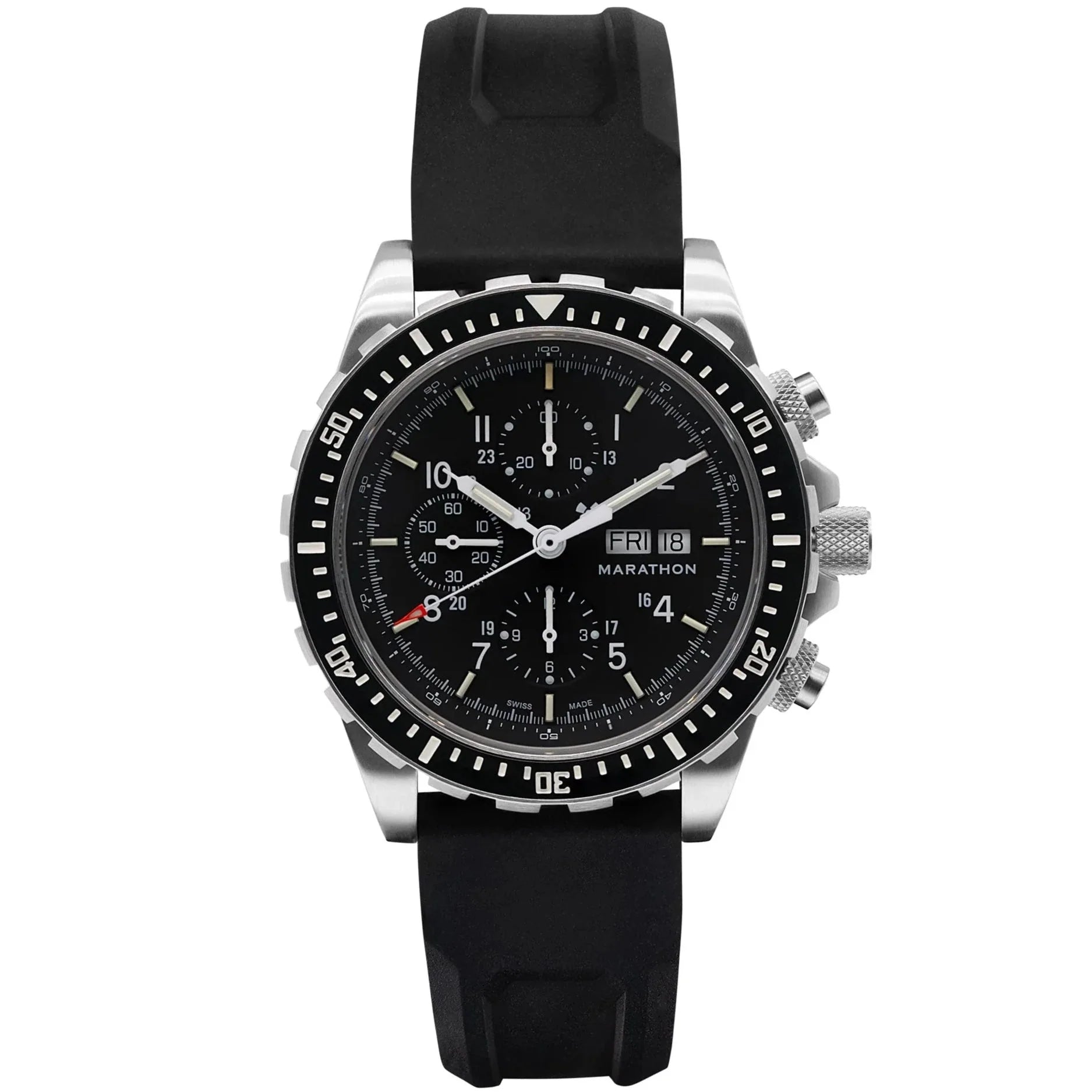 Marathon Jumbo Diver/Pilot's Automatic Chronograph (CSAR) - 46mm No Government Markings Stainless Steel WW194014