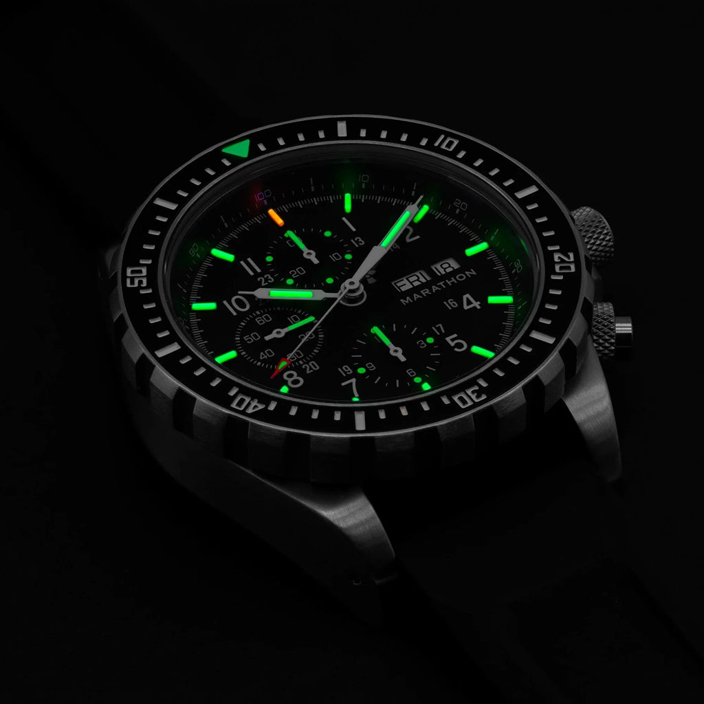Marathon Jumbo Diver/Pilot's Automatic Chronograph (CSAR) - 46mm No Government Markings Stainless Steel WW194014