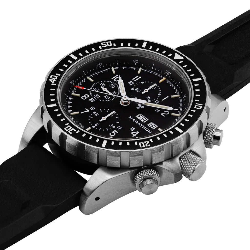 Marathon Jumbo Diver/Pilot's Automatic Chronograph (CSAR) - 46mm No Government Markings Stainless Steel WW194014