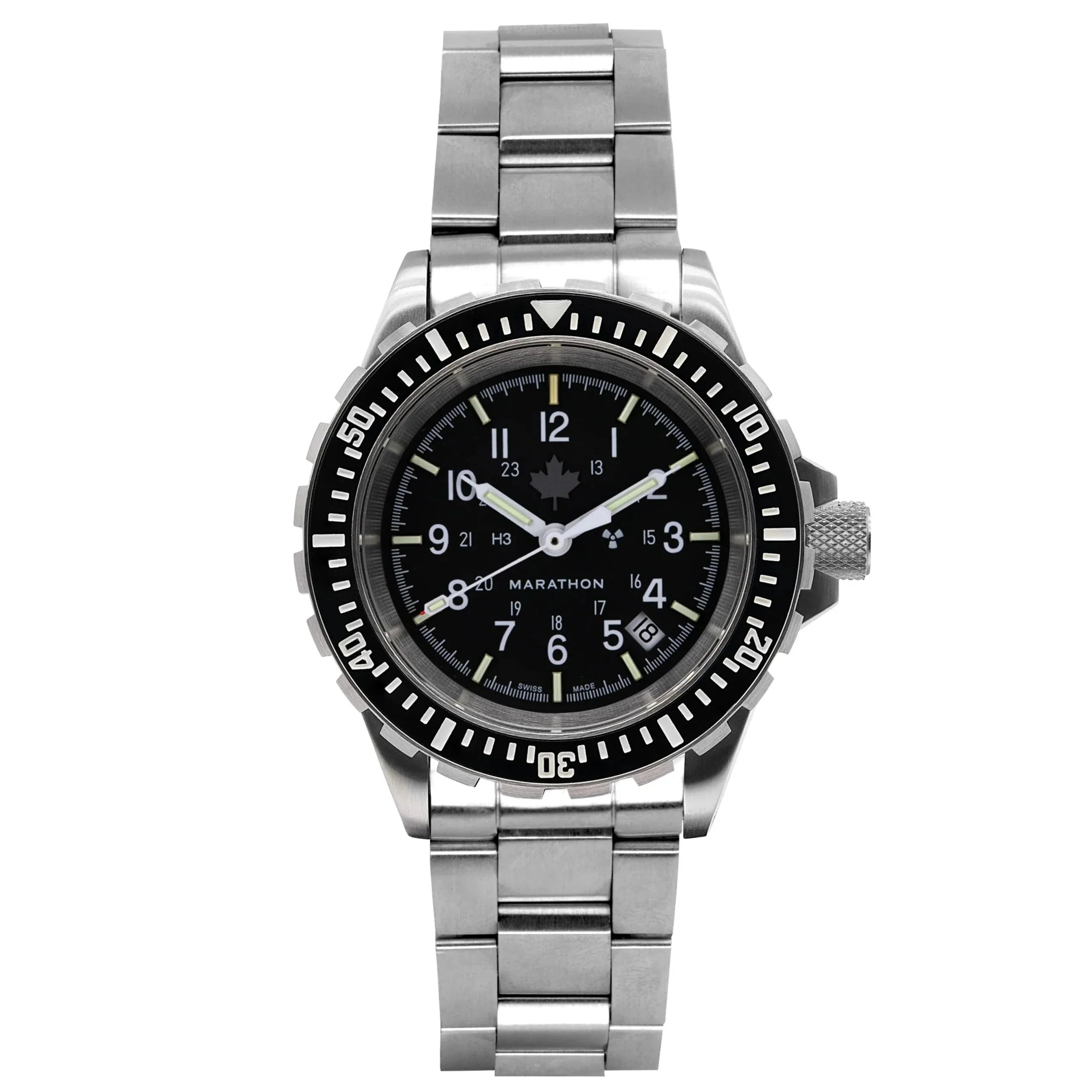 Marathon Large Diver's Automatic (GSAR) - 41mm Grey Maple Dial Stainless Steel WW194006BRACE-CA-MPL