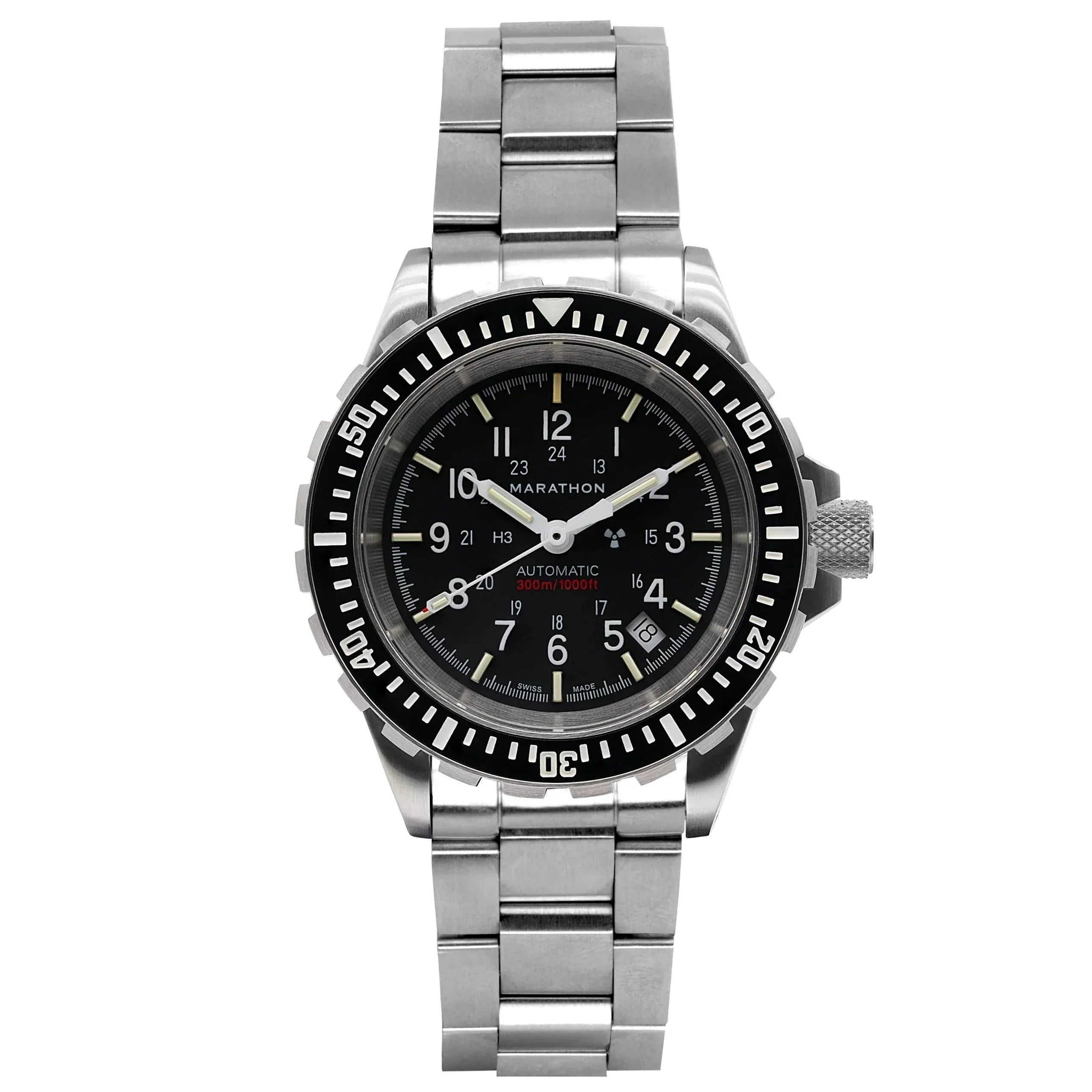 Marathon Large Diver's Automatic (GSAR) - 41mm No Government Markings Stainless Steel WW194006BRACE-NGM