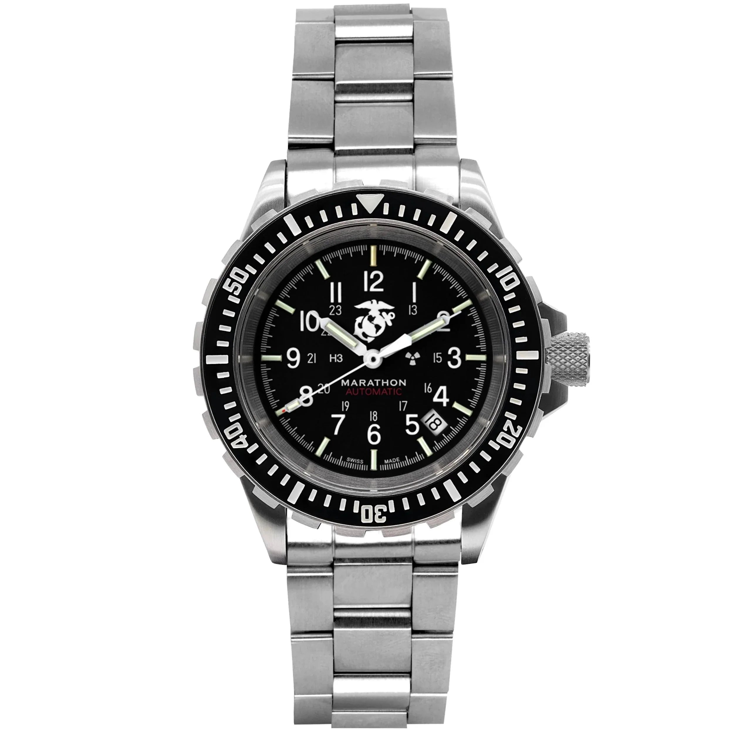 Marathon Large Diver's Automatic (GSAR) - 41mm US Government Markings Stainless Steel WW194006BRACE-USMC