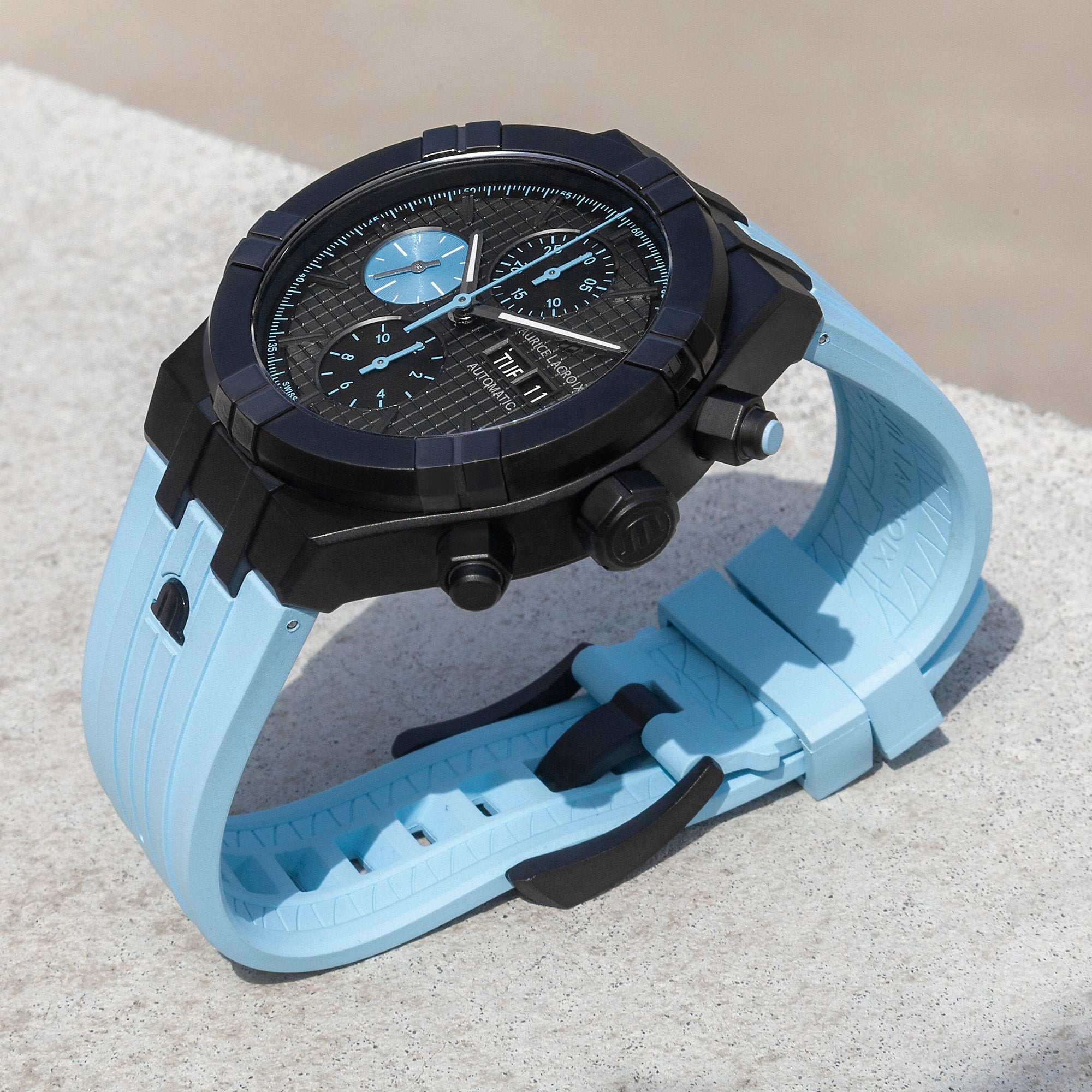 Maurice Lacroix Men's Black Aikon Chronograph  Watch