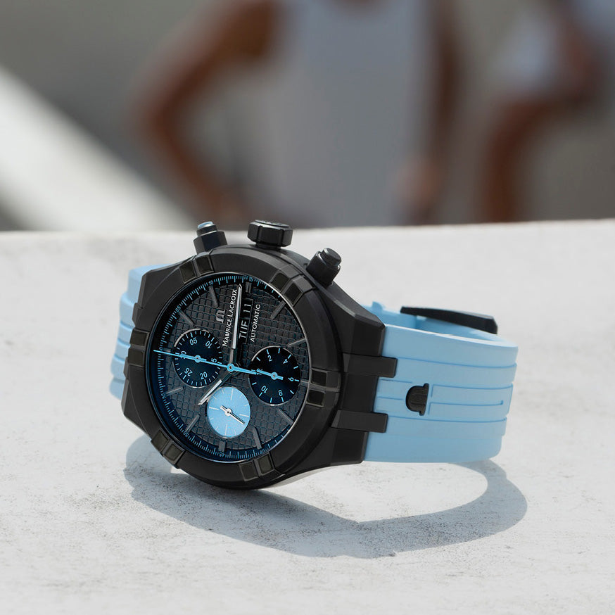 Maurice Lacroix Men's Black Aikon Chronograph  Watch