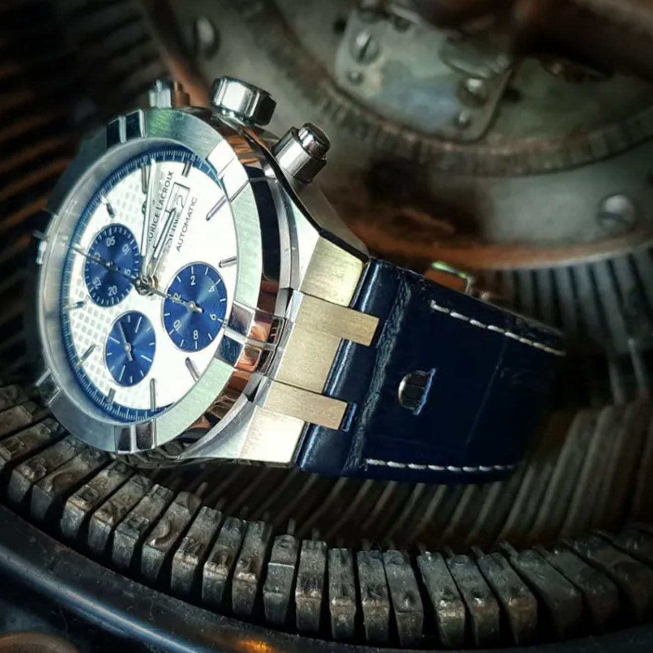 Maurice Lacroix Men's Silver Aikon Chronograph Watch