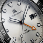 Maurice Lacroix Men's White Aikon Venturer GMT Stainless Steel Watch AI6158-SS002-130-1