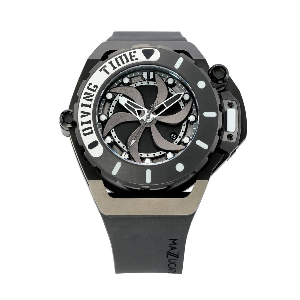 Mazzucato Black Rim Scuba Automatic Watch