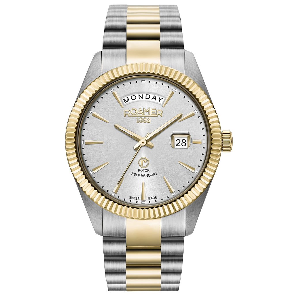 Roamer Primeline Day Date Men's Two-Tone Watch