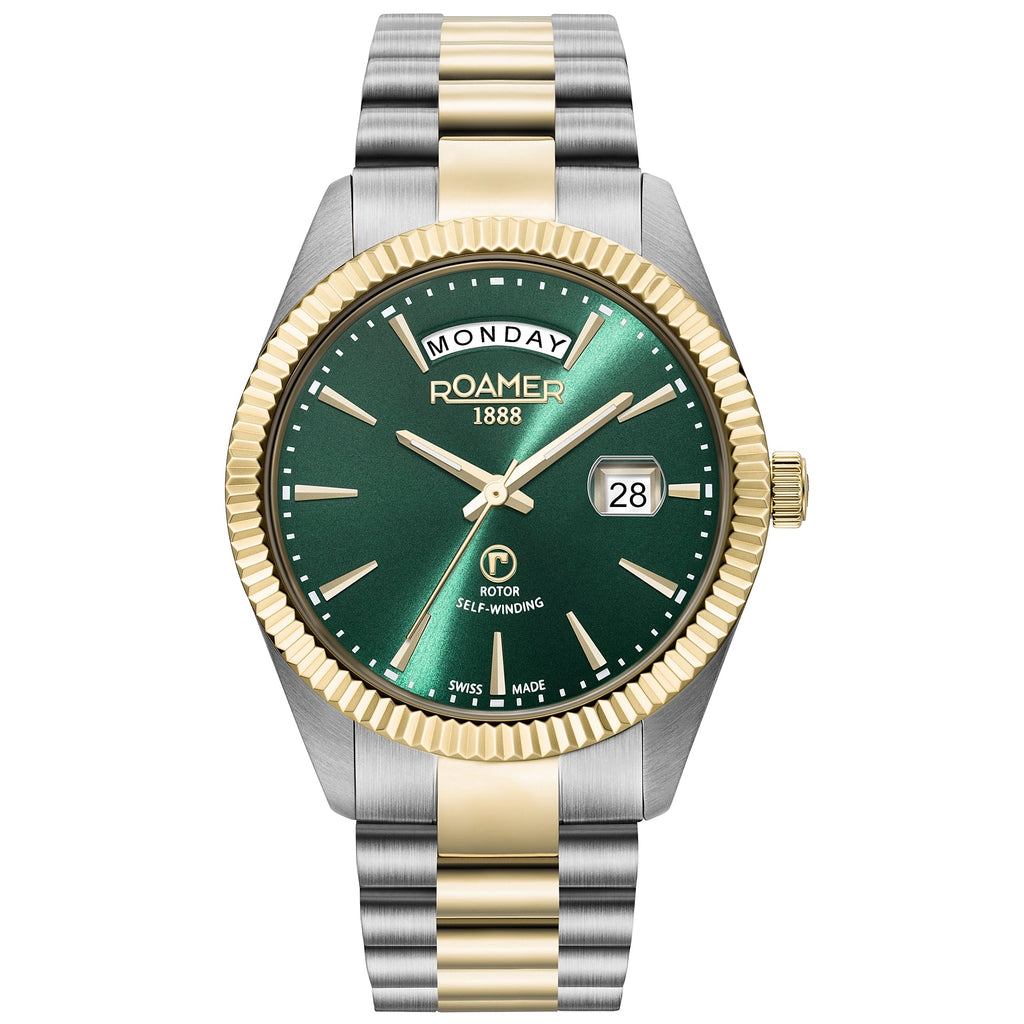 Roamer Primeline Day Date Men's Two-Tone Watch