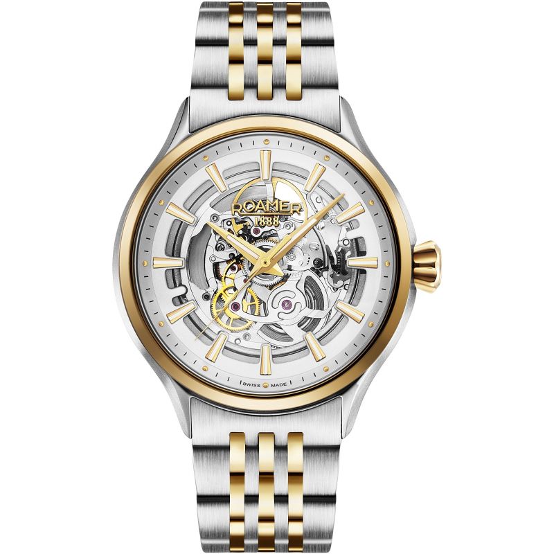 Roamer Competence Skeleton Automatic Roamer Two Tone Watch