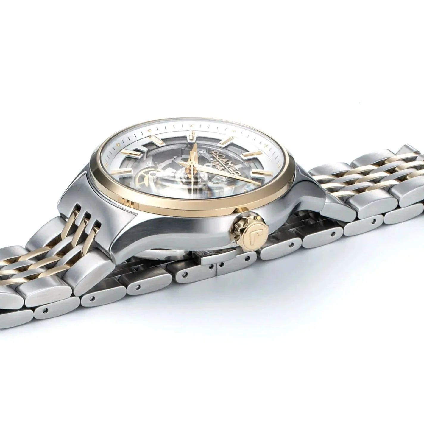 Roamer Competence Skeleton Automatic Roamer Two Tone Watch