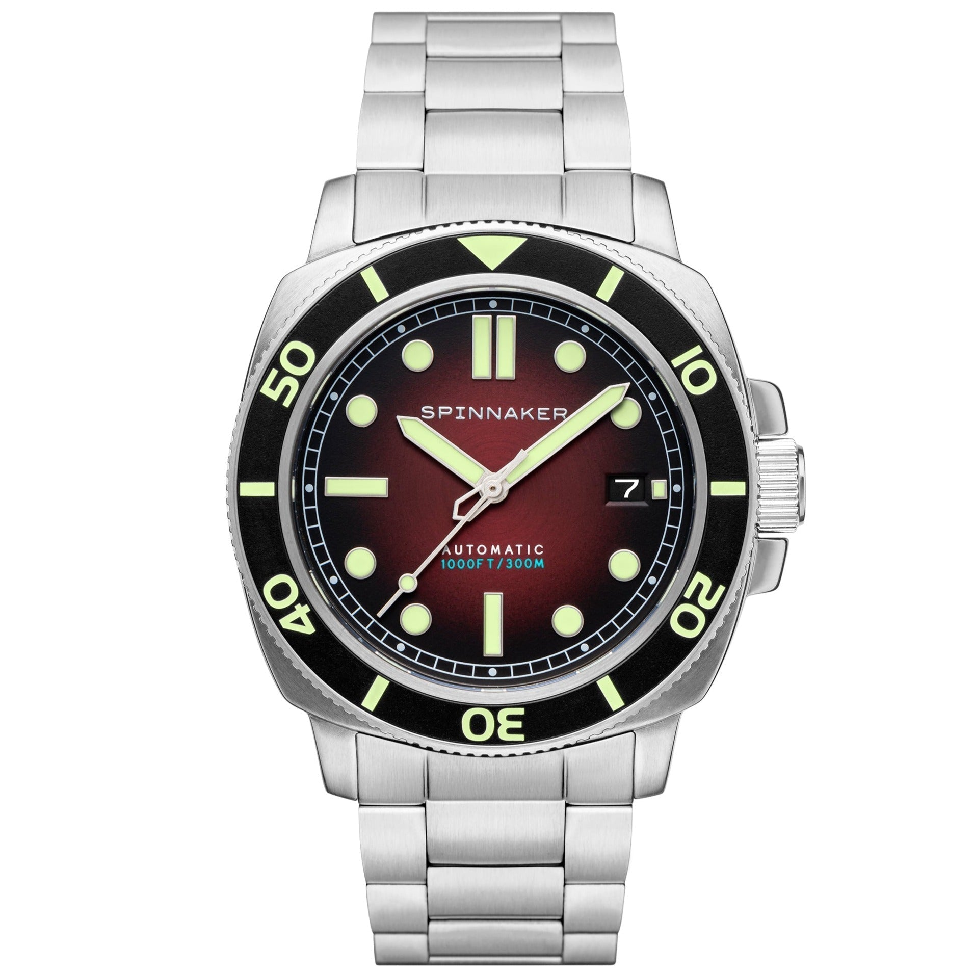 Spinnaker Hull Diver Red Dial Men's Automatic Dive Watch