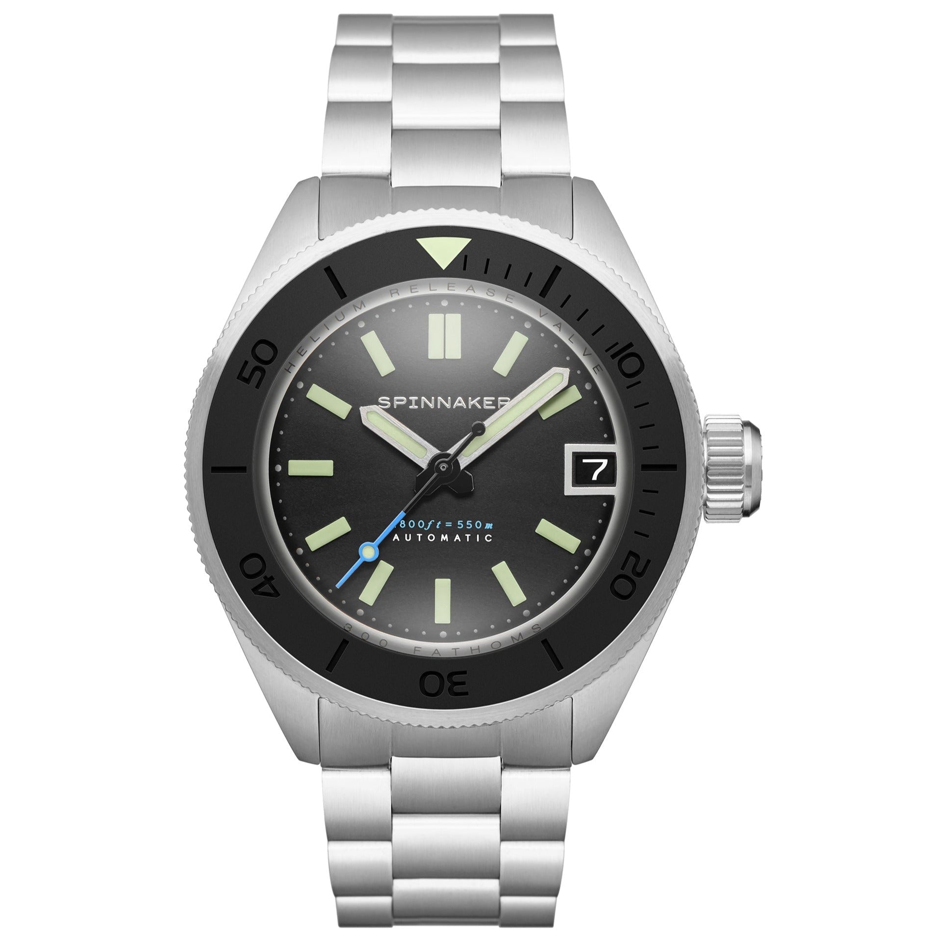 Spinnaker Piccard Men's Automatic 550M Black Dive Watch
