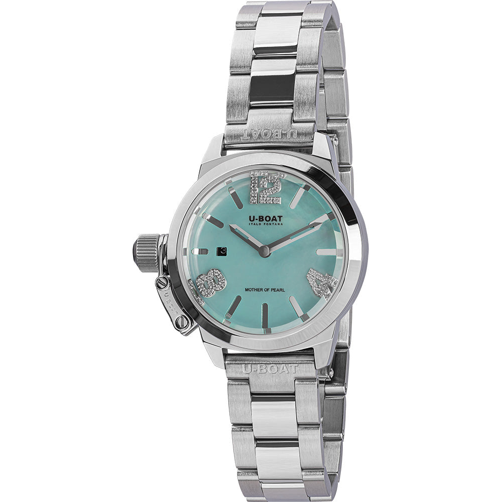 U-Boat Classico 30 Black Mother Of Pearl Ladies Watch