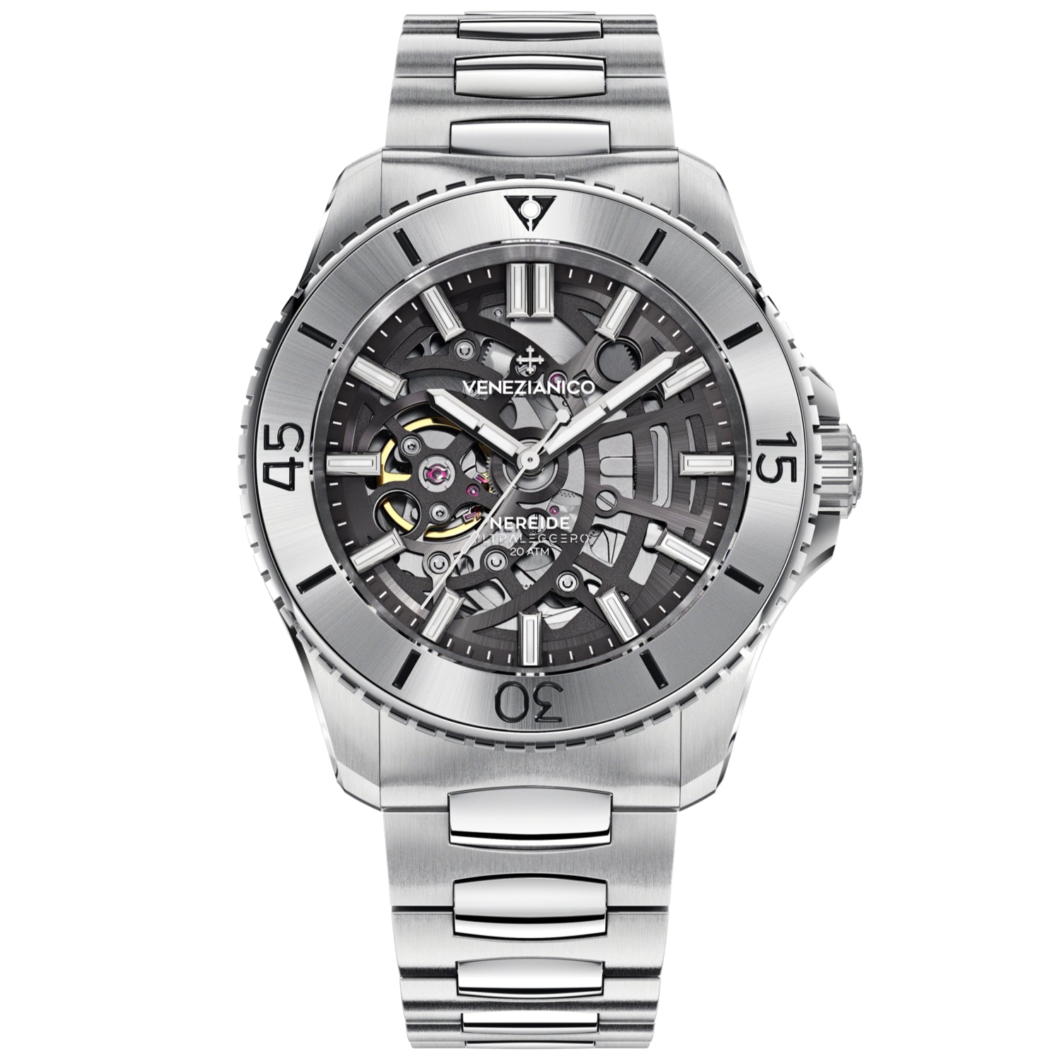 Venezianico Nereide Ultraleggero 42 Men's Silver Watch