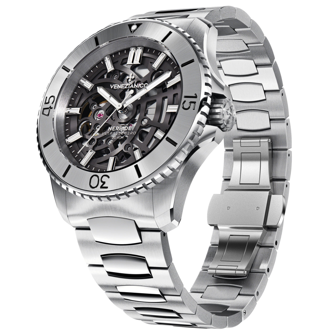Venezianico Nereide Ultraleggero 42 Men's Silver Watch