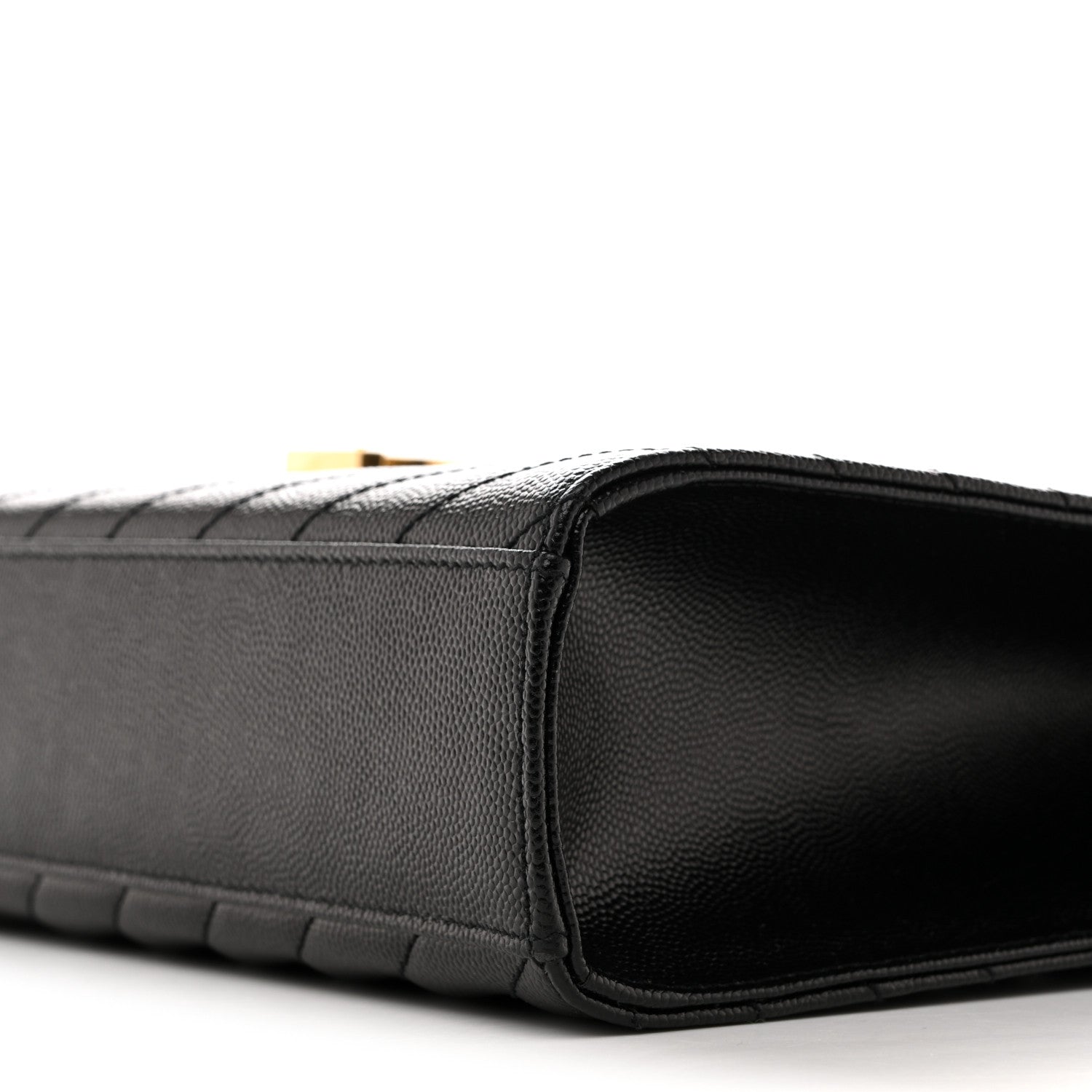 Grain De Poudre Matelasse Chevron Large Monogram Satchel Black