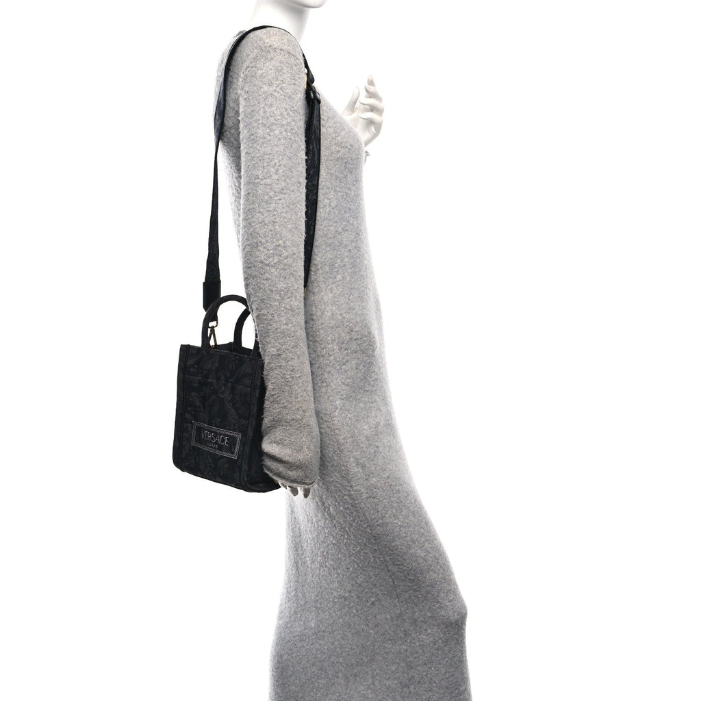 Jacquard Barocco Mini Athena Tote Black