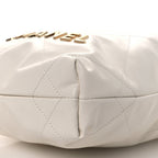 Shiny Calfskin Quilted Mini Chanel 22 White