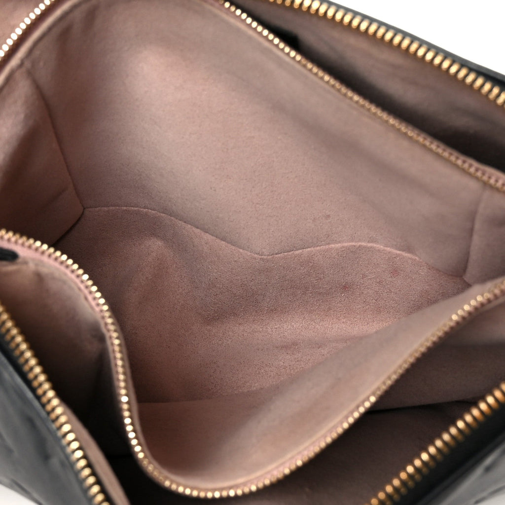 Lambskin Embossed Monogram Coussin PM Black