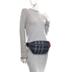 House Check Sonny Bum Bag Navy Grey