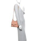 Caviar Quilted Wavy CC Hobo Beige