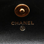 Lambskin Quilted Enamel Mini Belt Bag Black